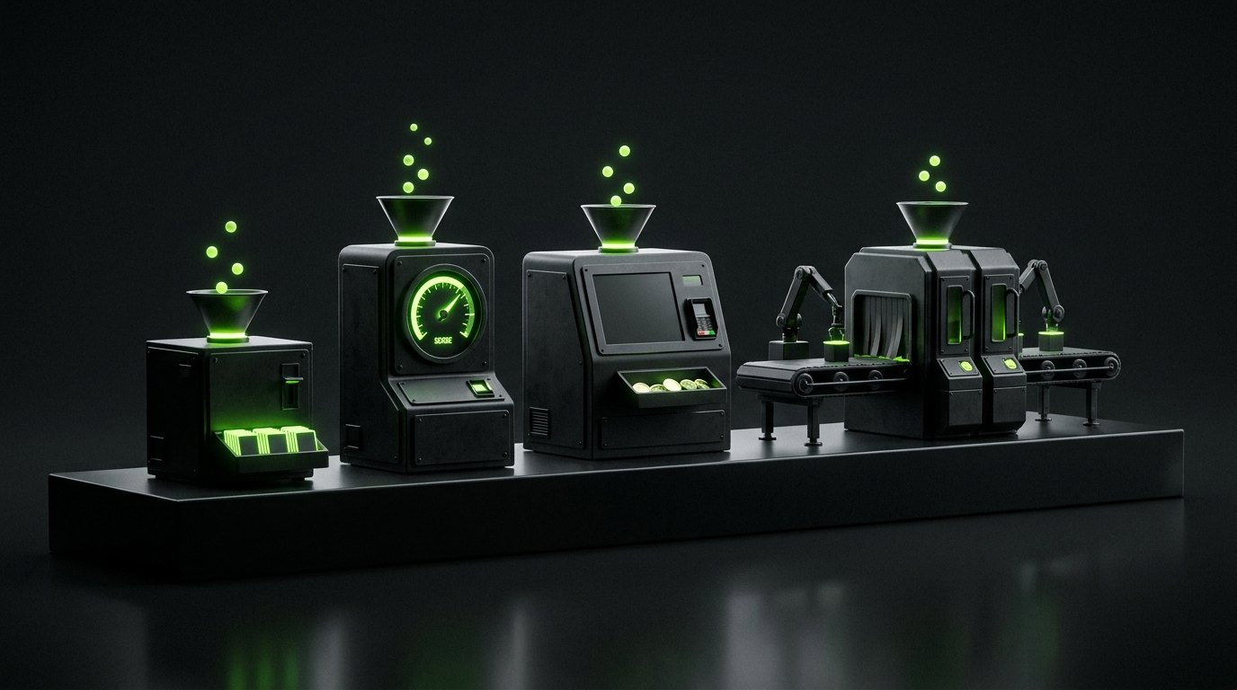 The lead machine — four sizes