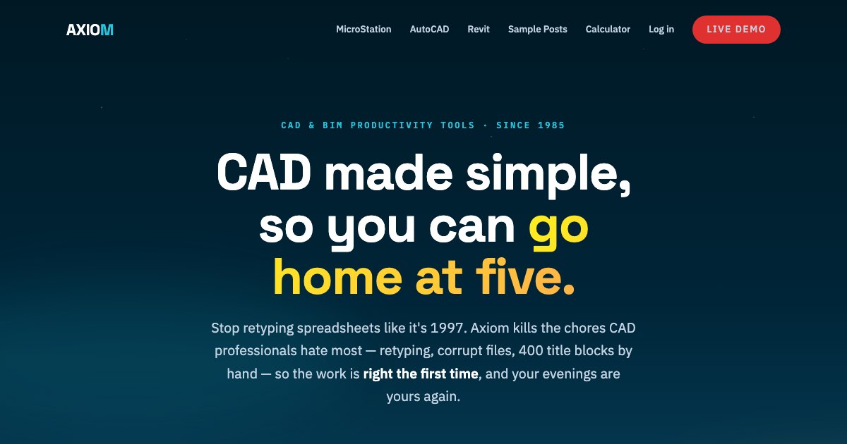 Axiom — CAD made simple, so you can go home at five