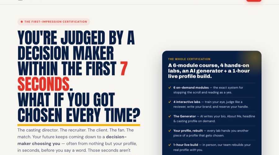 First Look Certified homepage